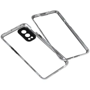 Magnetický kryt 360 pre OnePlus Nord 2 5G strieborný