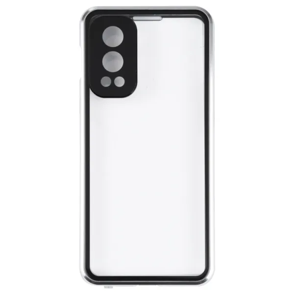 Magnetický kryt 360 pre OnePlus Nord 2 5G strieborný