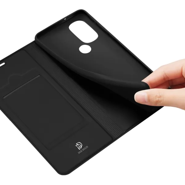 Dux Ducis Skin Pro knižkové kožené puzdro na Motorola Moto G71 5G, čierne