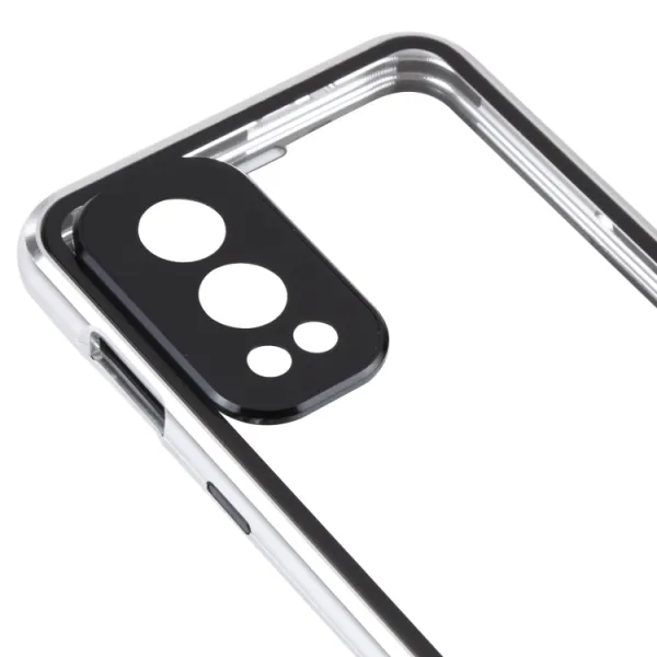 Magnetický kryt 360 pre OnePlus Nord 2 5G strieborný