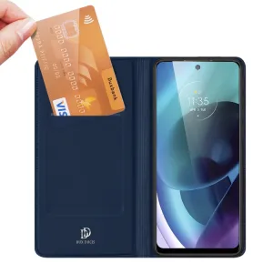 DUX Peňaženkový kryt Motorola Moto G71 5G modrý