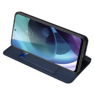 DUX Peňaženkový kryt Motorola Moto G71 5G modrý