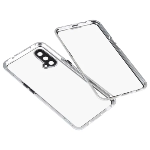 Magnetický kryt 360 pre OnePlus Nord CE 5G strieborný