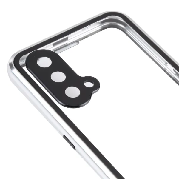 Magnetický kryt 360 pre OnePlus Nord CE 5G strieborný