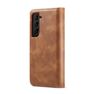 DG.MING Peňaženkový obal 2v1 Samsung Galaxy S22 Plus 5G hnedý