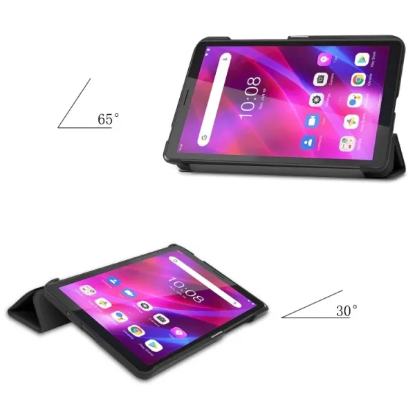 LEATHER Zaklápací obal pre Lenovo Tab M7 3rd Gen čierny