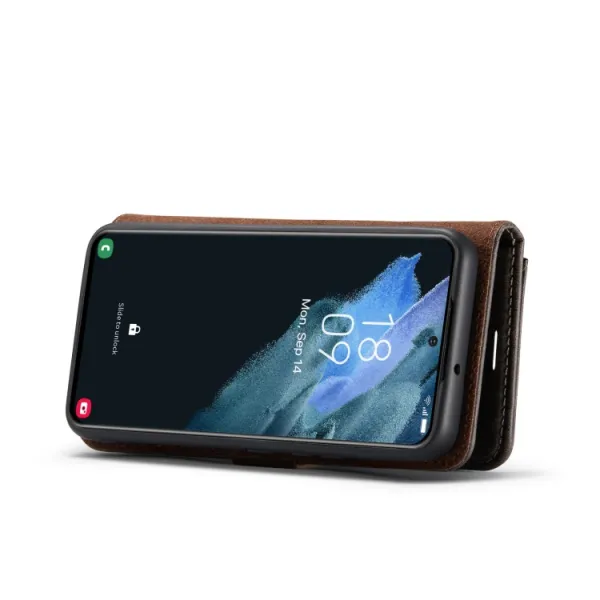 DG.MING Peňaženkový obal 2v1 Samsung Galaxy S22 Plus 5G šedý