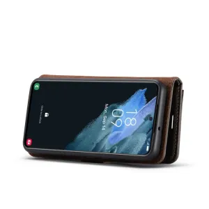 DG.MING Peňaženkový obal 2v1 Samsung Galaxy S22 Plus 5G šedý