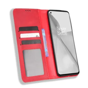 BUSINESS Peňaženkový kryt pre OnePlus 10 Pro 5G červený