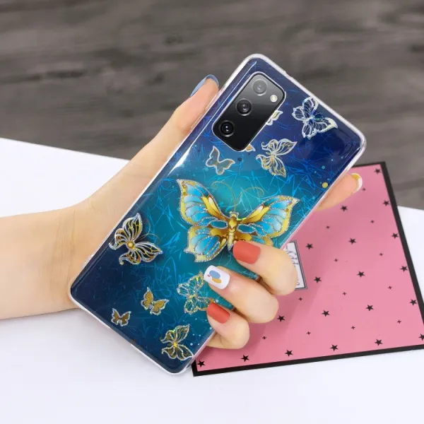 GEOMETRIC ART Silikónový kryt Samsung Galaxy A03s BUTTERFLIES