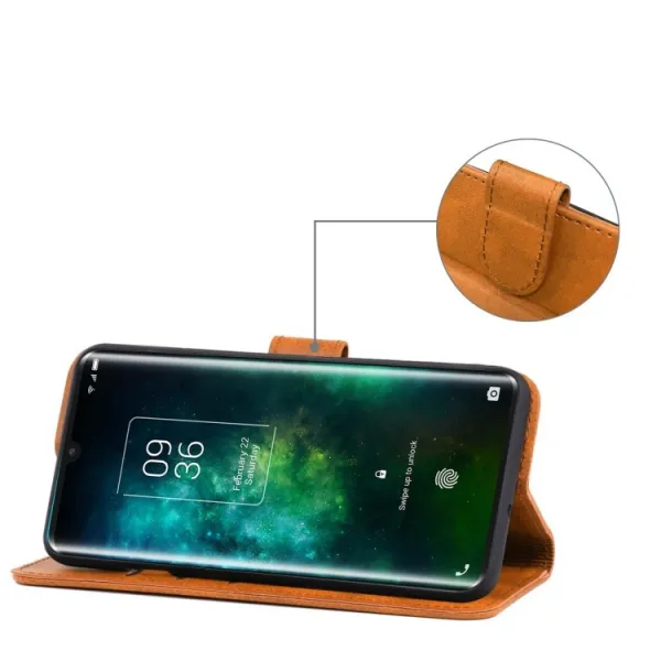 SMOOTH Peňaženkové puzdro TCL 10 Pro hnedé