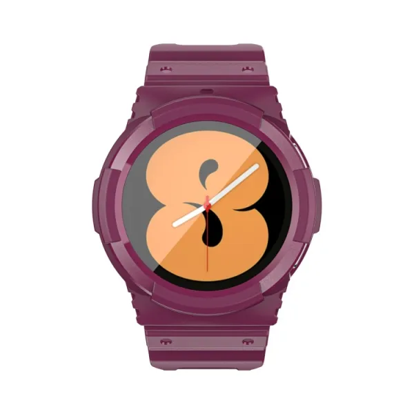 GLACIER Ochranné puzdro s remienkom Samsung Galaxy Watch 4 44mm bordové