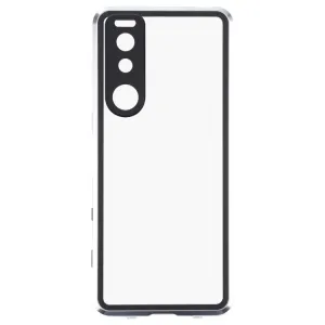 Magnetický kryt 360 pre Sony Xperia 5 III strieborný