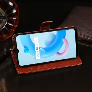 IDEWEI Peňaženkový kryt Realme C11 2021 biely