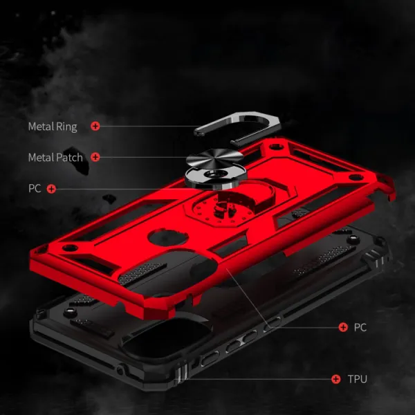 RING Ochranný obal pre Motorola Moto G71 5G červený