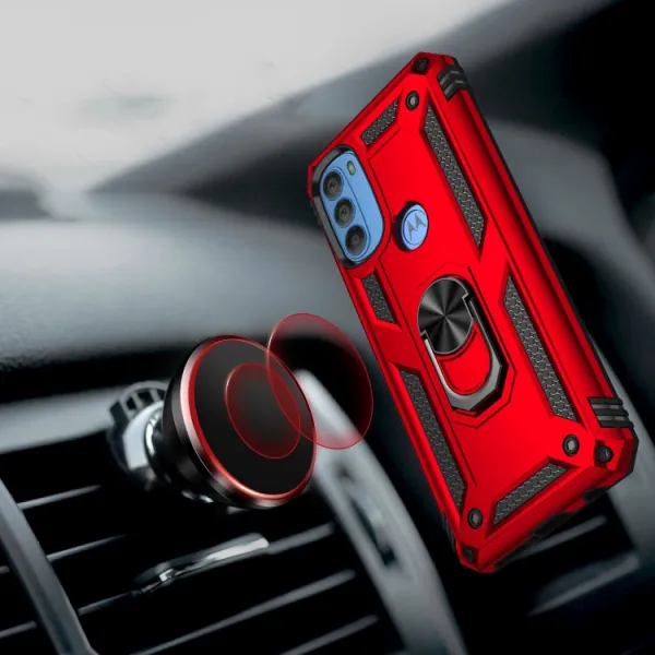 RING Ochranný obal pre Motorola Moto G71 5G červený