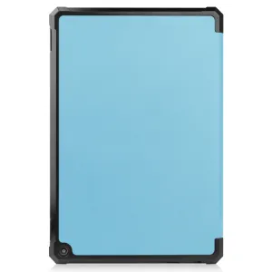LEATHER Zaklápací obal Amazon Kindle Fire HD 10 / HD 10 2021 (11. generácia) svetlomodrý