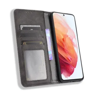 BUSINESS Peňaženkový kryt pre Samsung Galaxy S21 FE 5G čierny