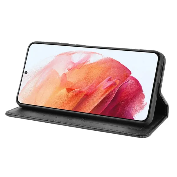 BUSINESS Peňaženkový kryt pre Samsung Galaxy S21 FE 5G čierny