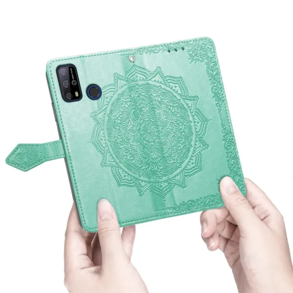 ART Peňaženkový kryt Oukitel C23 Pro ORNAMENT zelený
