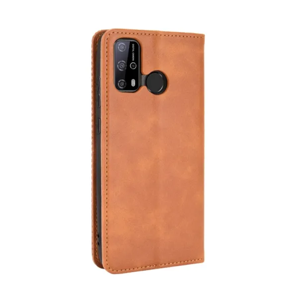 BUSINESS Peňaženkový kryt pre Oukitel C23 Pro hnedý