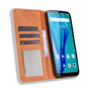 BUSINESS Peňaženkový kryt pre Oukitel C23 Pro hnedý
