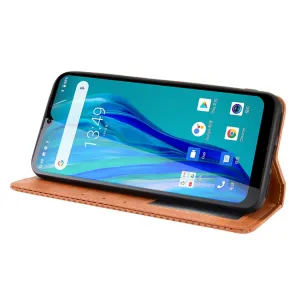 BUSINESS Peňaženkový kryt pre Oukitel C23 Pro hnedý