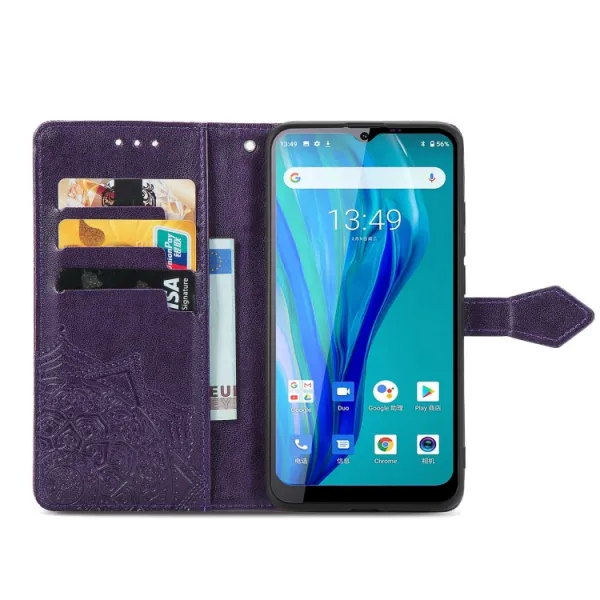 ART Peňaženkový kryt Oukitel C23 Pro ORNAMENT fialový