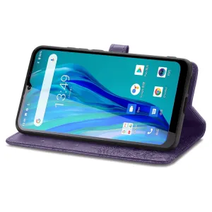 ART Peňaženkový kryt Oukitel C23 Pro ORNAMENT fialový