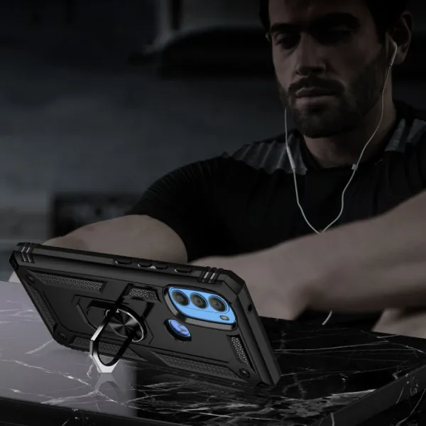 RING Ochranný obal pre Motorola Moto G71 5G čierny
