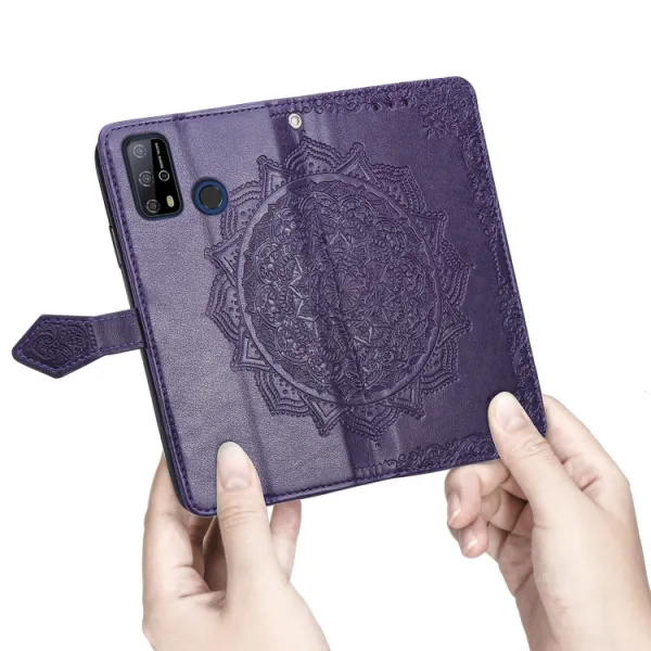 ART Peňaženkový kryt Oukitel C23 Pro ORNAMENT fialový