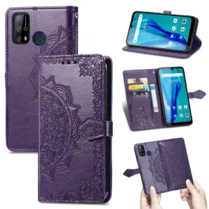 ART Peňaženkový kryt Oukitel C23 Pro ORNAMENT fialový
