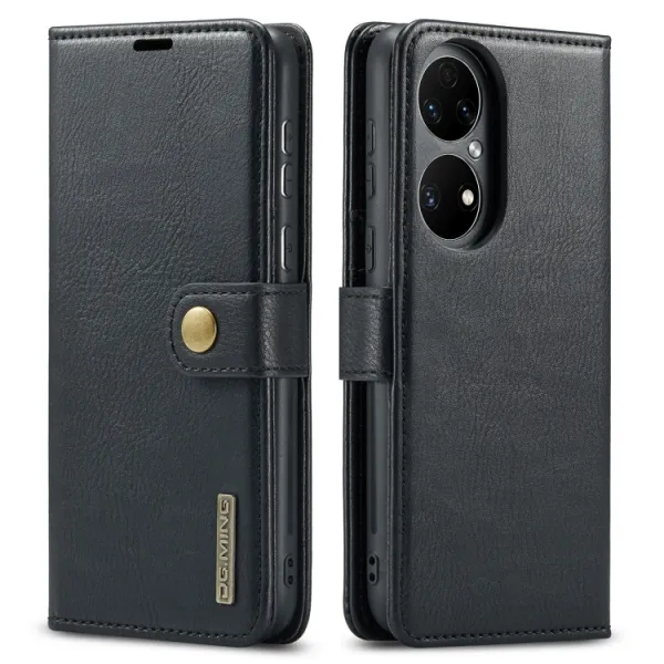 DG.MING Peňaženkový obal 2v1 Huawei P50 Pro čierny