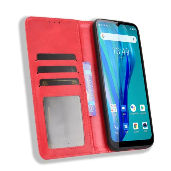 BUSINESS Peňaženkový kryt pre Oukitel C23 Pro červený