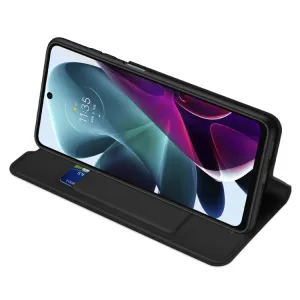 DUX Peňaženkový kryt Motorola Moto G200 5G čierny