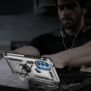 RING Ochranný obal pre Motorola Moto G71 5G strieborný