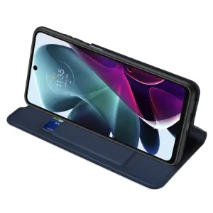 DUX Peňaženkový kryt Motorola Moto G200 5G modrý