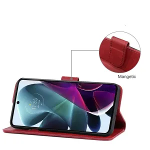 Peňaženkové puzdro Motorola Moto G200 5G červené