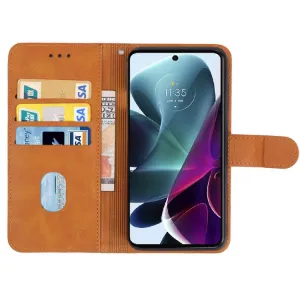 Peňaženkové puzdro Motorola Moto G200 5G hnedé