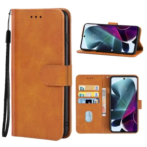 Peňaženkové puzdro Motorola Moto G200 5G hnedé