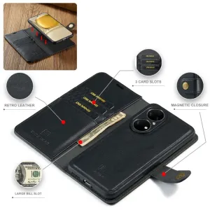 DG.MING Peňaženkový obal 2v1 Huawei P50 Pro čierny