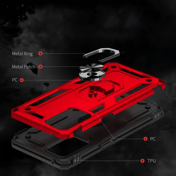 RING Ochranný obal pre Oppo Reno6 5G červený