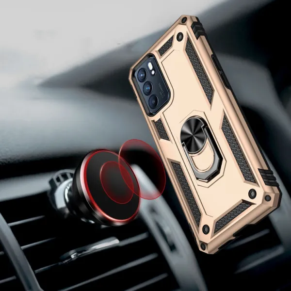 RING Ochranný obal pre Oppo Reno6 5G zlatý