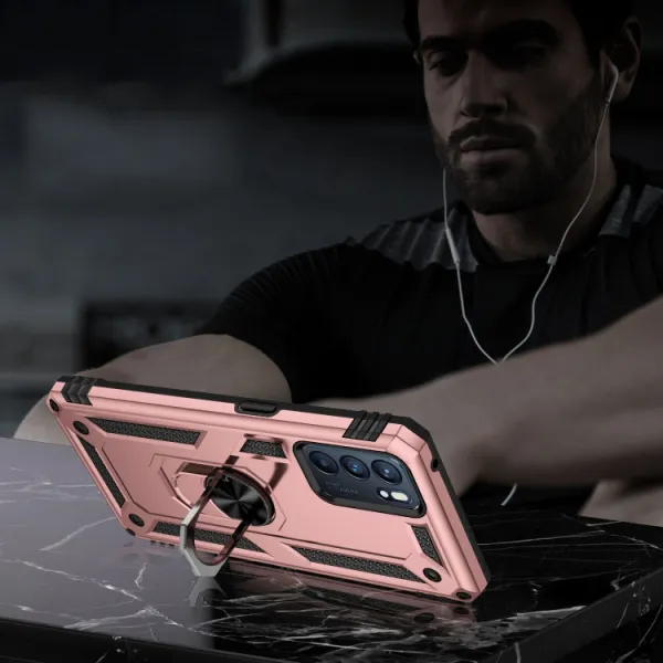 RING Ochranný obal pre Oppo Reno6 5G ružový