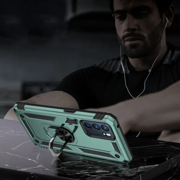 RING Ochranný obal pre Oppo Reno6 5G zelený