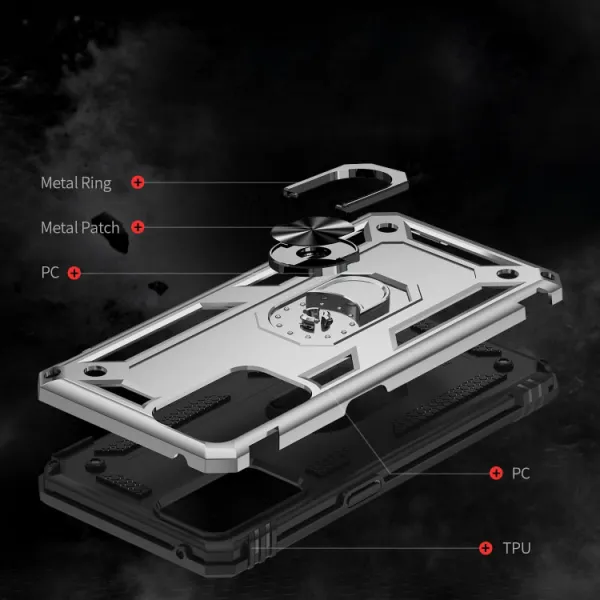 RING Ochranný obal pre Oppo Reno6 5G strieborný