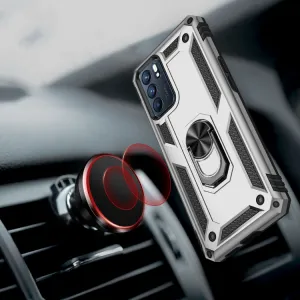 RING Ochranný obal pre Oppo Reno6 5G strieborný