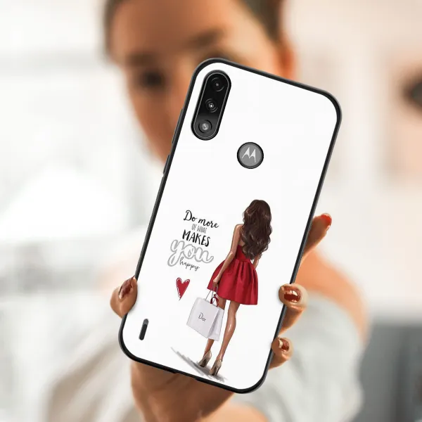 MY ART Silikónový kryt Motorola Moto E7 Power / E7i Power RED DRESS (137)