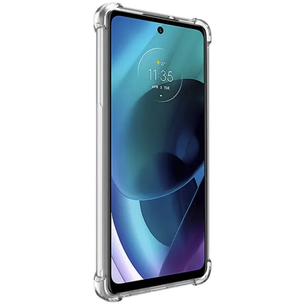 IMAK Ochranný silikónový kryt + fólia Motorola Moto G71 5G priehľadný
