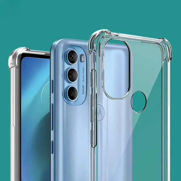 IMAK Ochranný silikónový kryt + fólia Motorola Moto G71 5G čierny